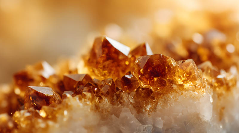琥珀水晶晶瑩剔透-圖片