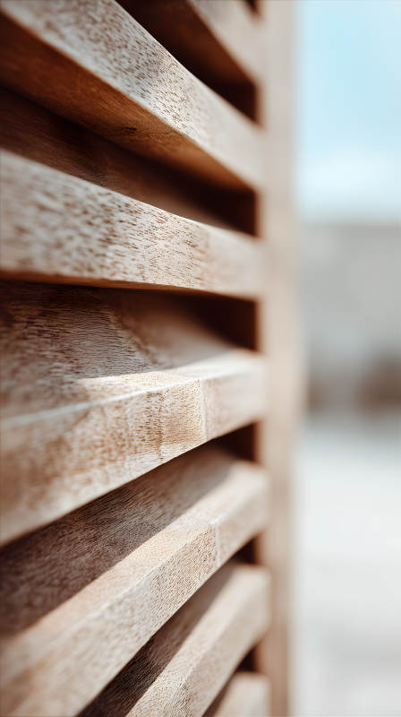 木質百葉窗特寫-圖片