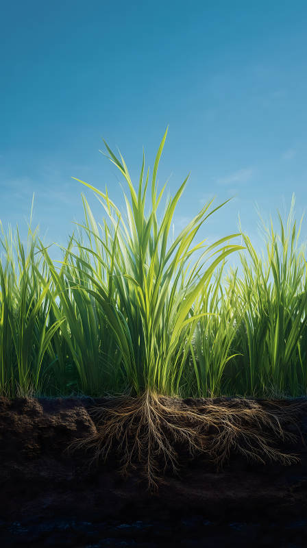 草地與根系細節-圖片