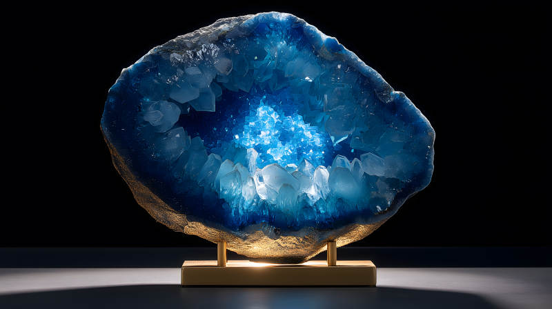 藍色水晶藝術品-圖片