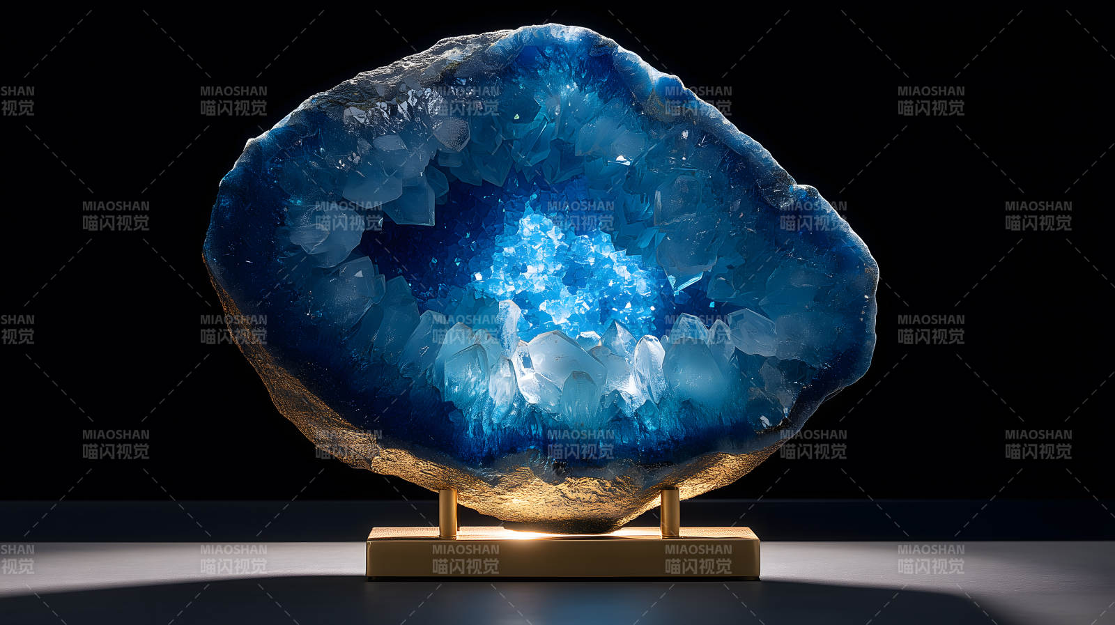 藍色水晶藝術品-圖片