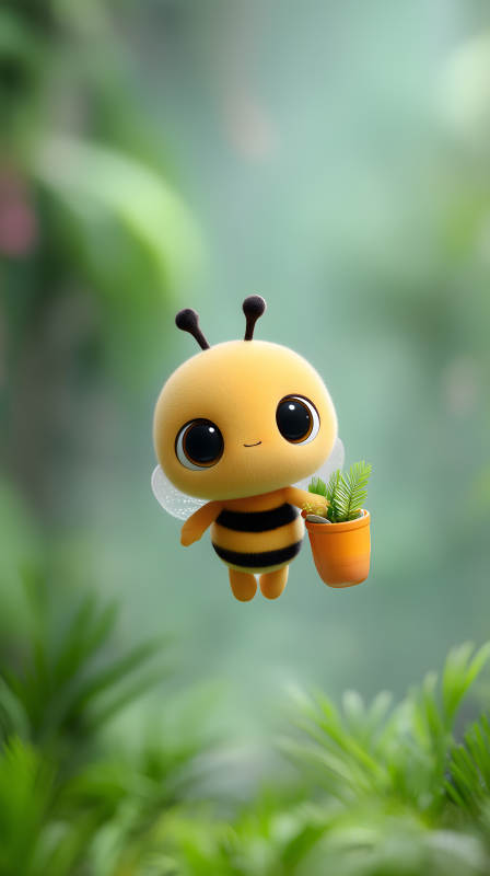 可愛小蜜蜂捧花-圖片