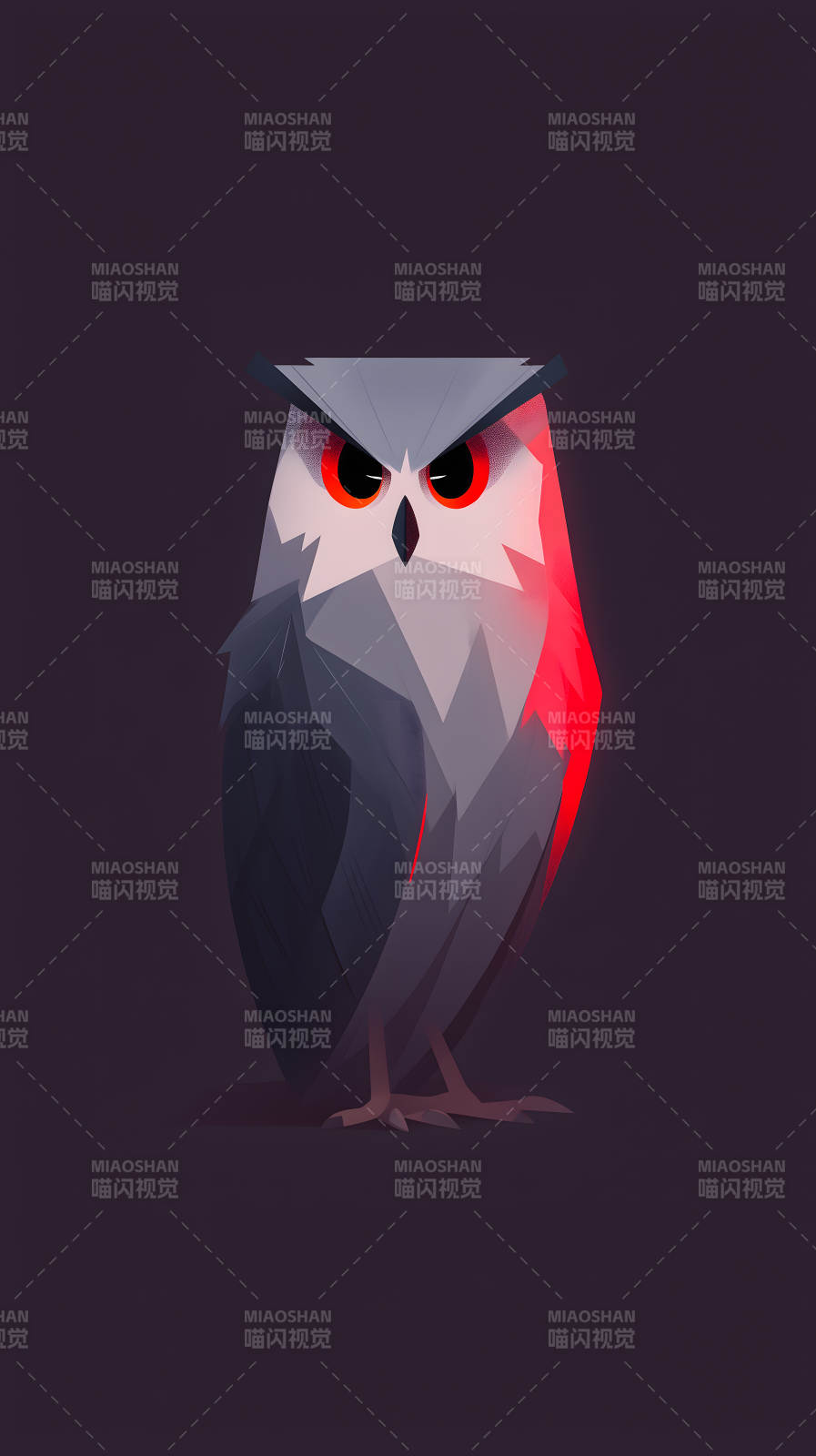 幾何風格貓頭鷹-圖片