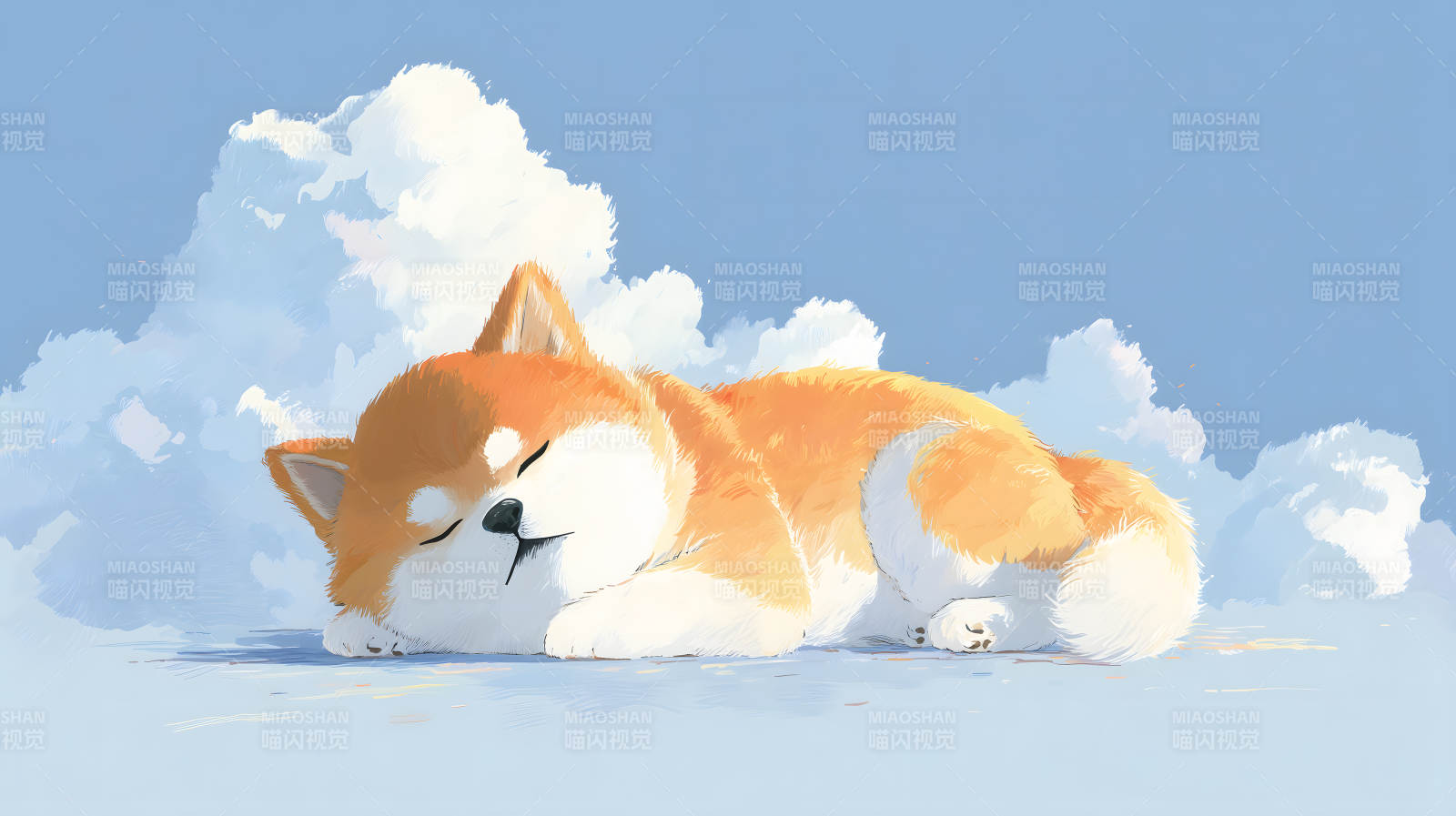 柴犬云端安睡-圖片