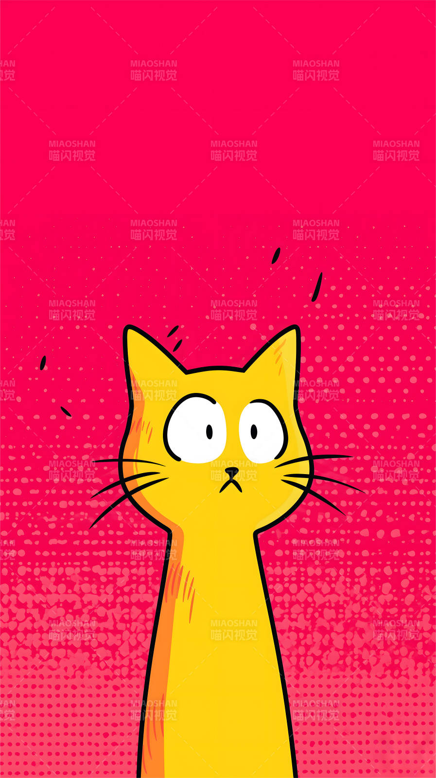 卡通貓咪驚恐表情圖片