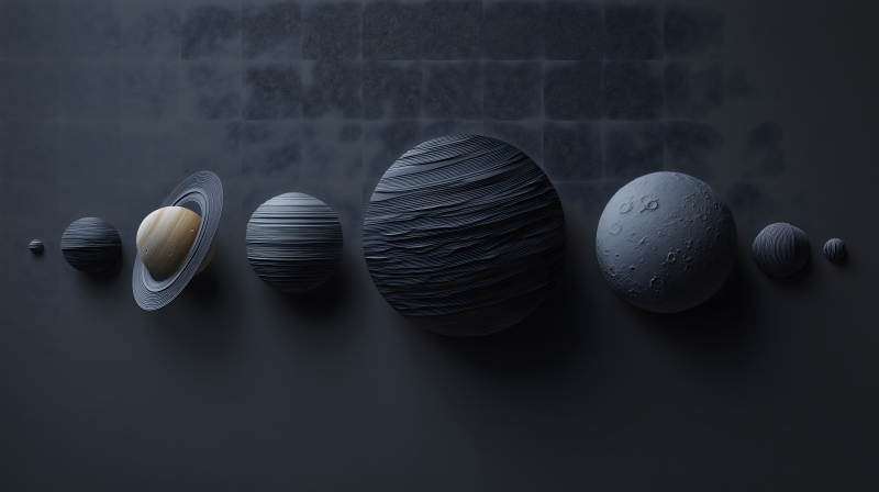 行星模型抽象藝術(shù)-圖片