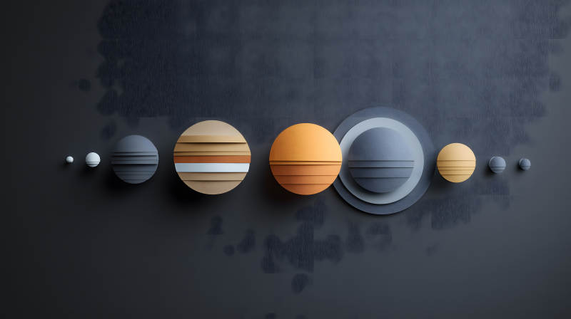 抽象行星排列圖-圖片