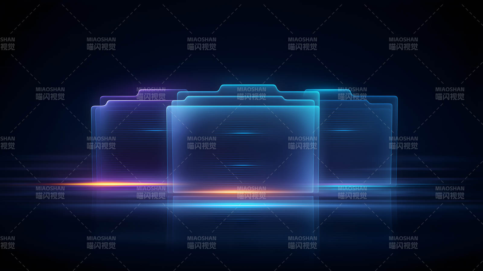 科技感文件夾排列-圖片