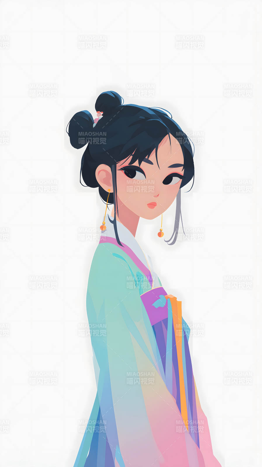 古風(fēng)少女側(cè)顏圖-圖片