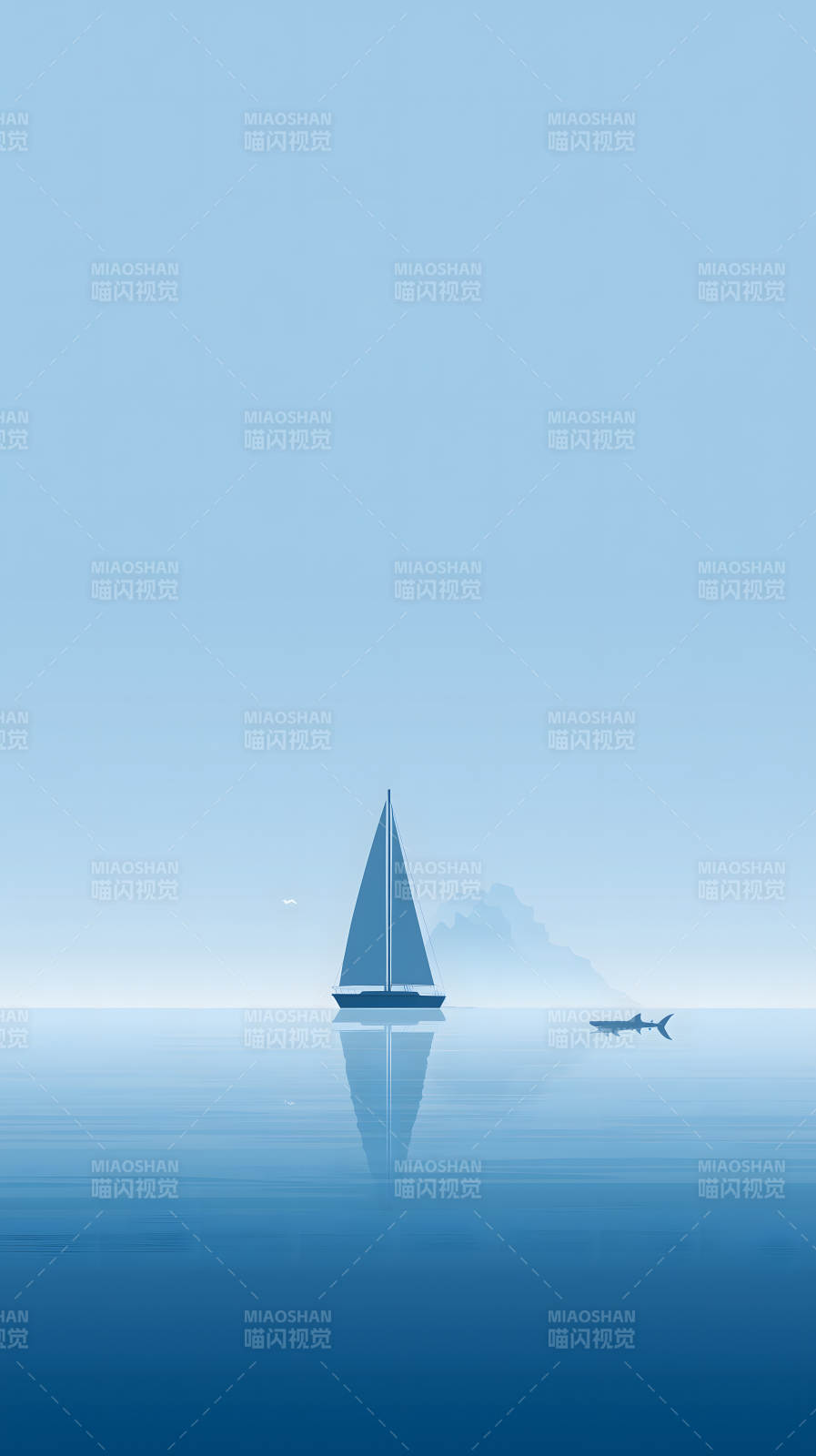 藍海孤帆鯊魚-圖片