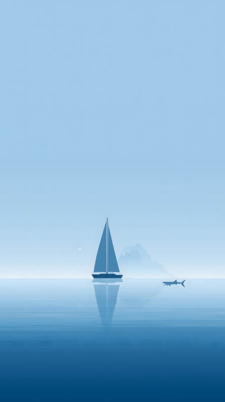 藍海孤帆鯊魚-圖片