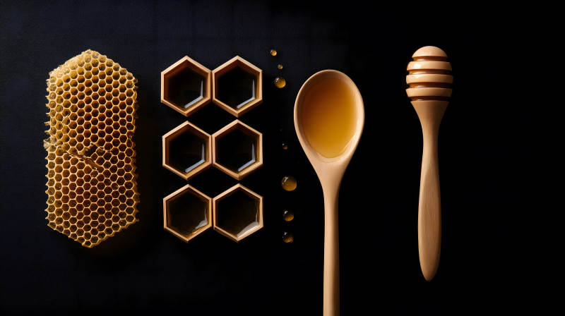 蜂蜜意境靜物藝術-圖片