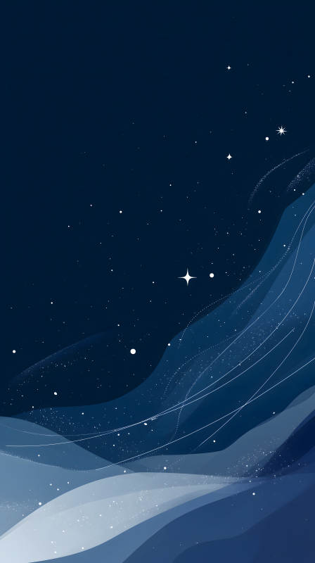 夜空星光璀璨風景畫-圖片