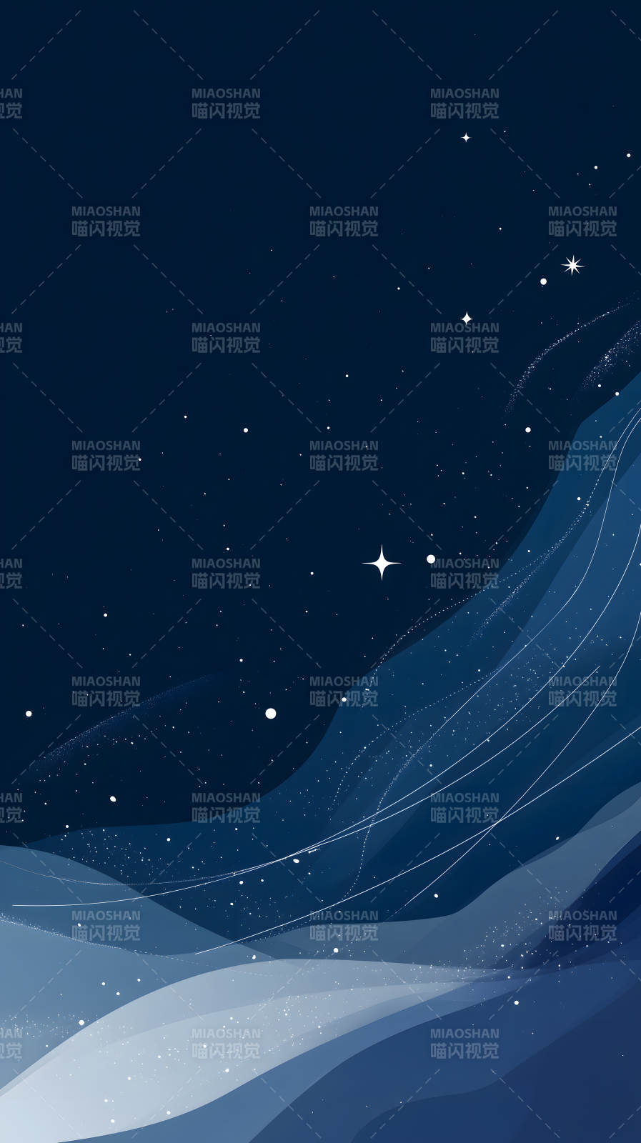 夜空星光璀璨風(fēng)景畫-圖片