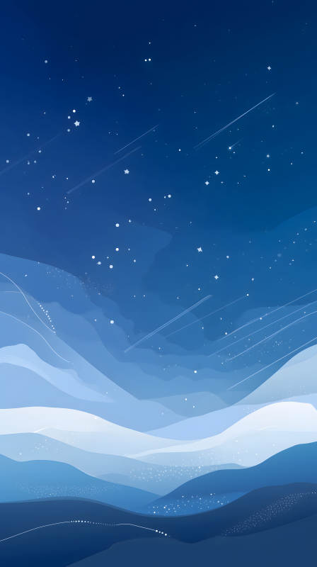 星空與山脈的夢幻景象-圖片