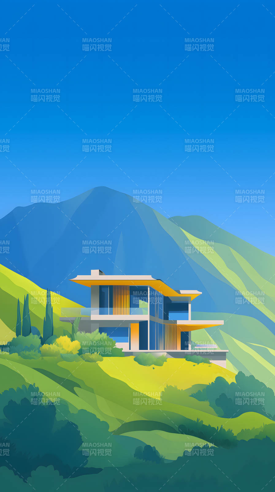 山間別墅風(fēng)景秀麗-圖片