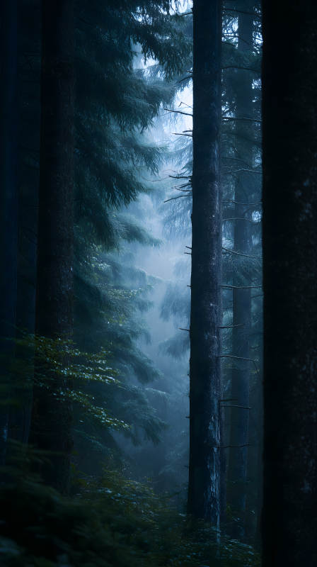 迷霧森林幽深幽暗-圖片