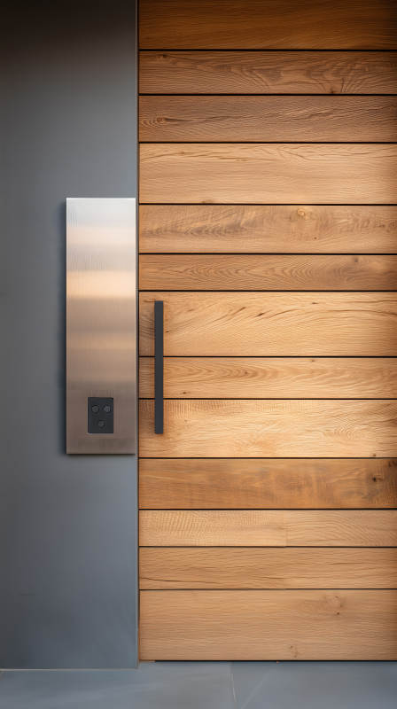 木質門板與金屬配件-圖片