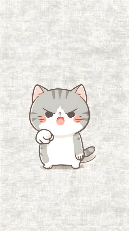 生氣的小貓咪可愛極了-圖片