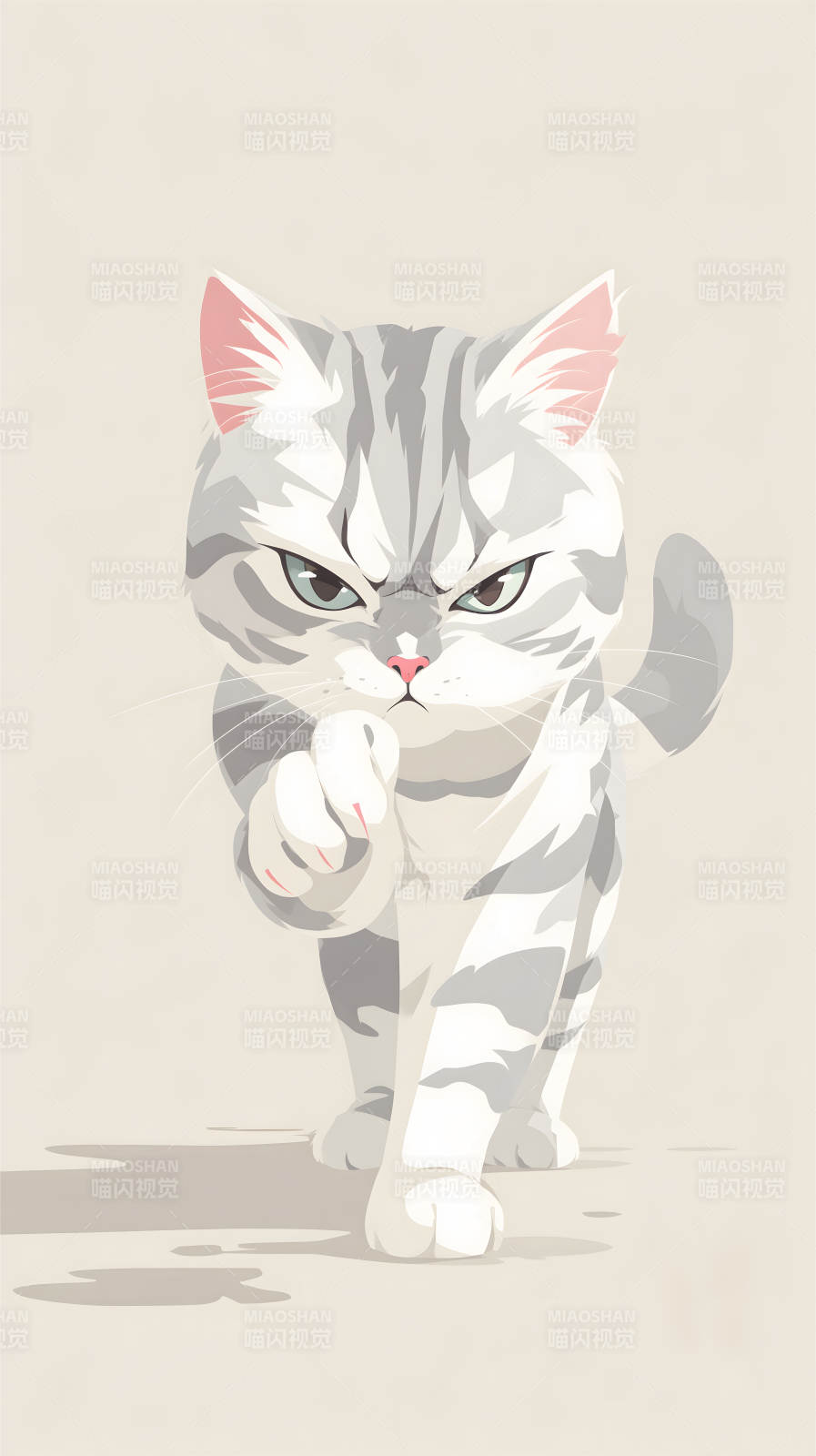 貓咪威嚴姿態-圖片