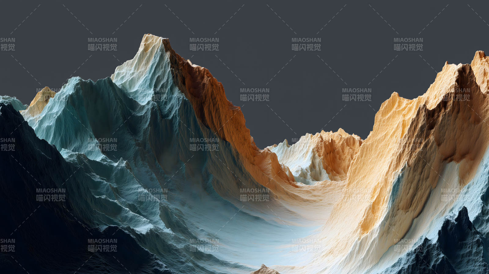 抽象山脈色彩層次-圖片