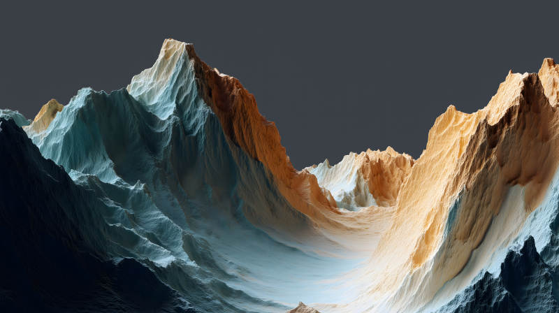 抽象山脈色彩層次-圖片