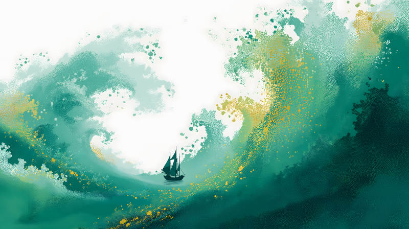 巨浪航船迎風(fēng)破浪-圖片