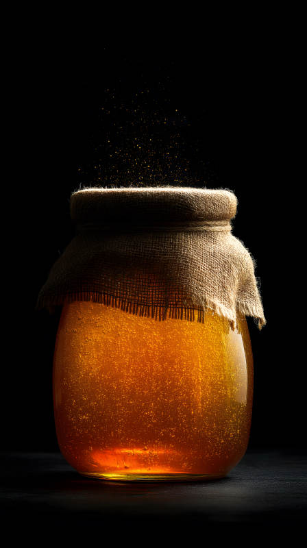 蜜罐特写光影质感-图片