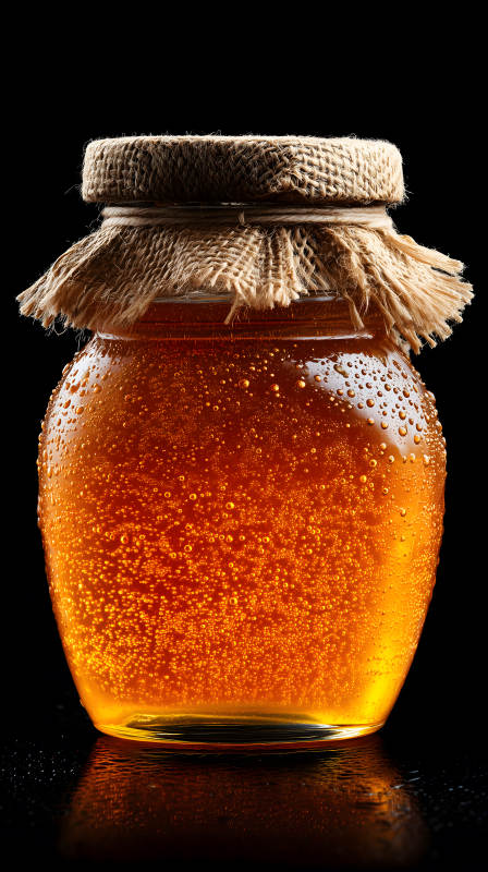 蜜罐特寫金黃誘人-圖片