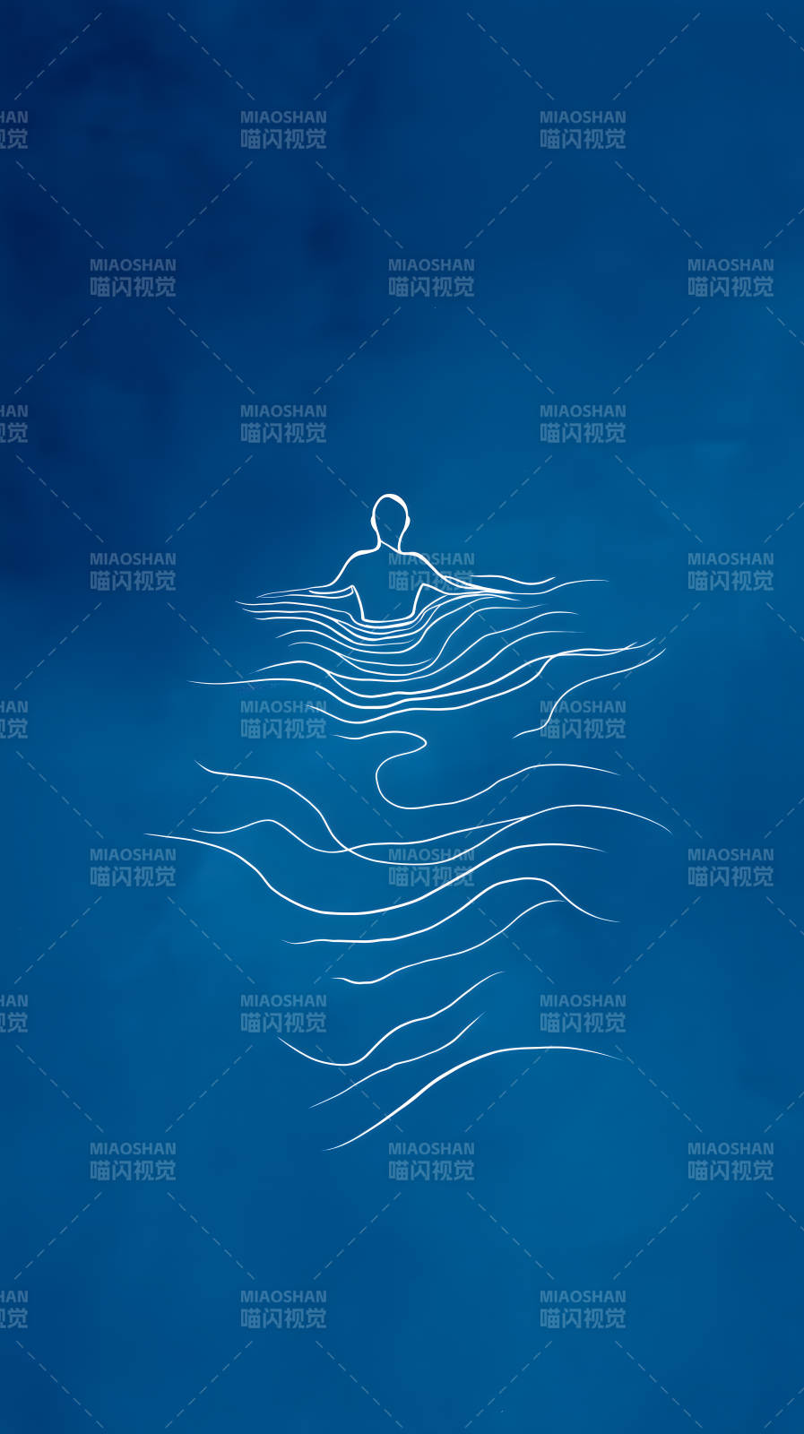 水中游泳的人-圖片