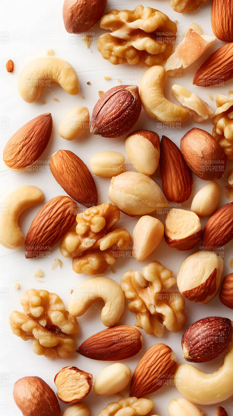 堅果特寫美食圖-圖片