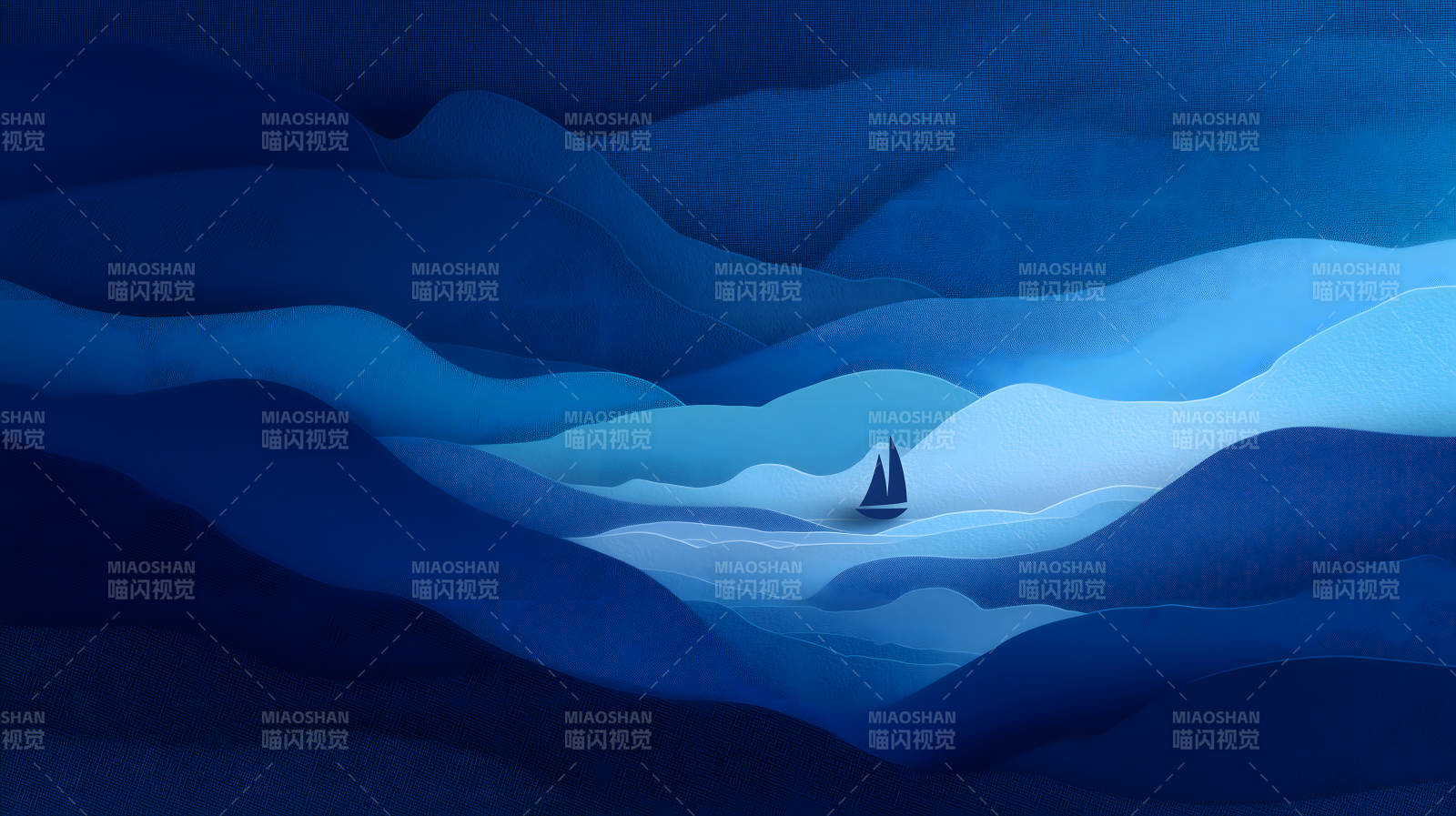 藍海孤帆航行-圖片