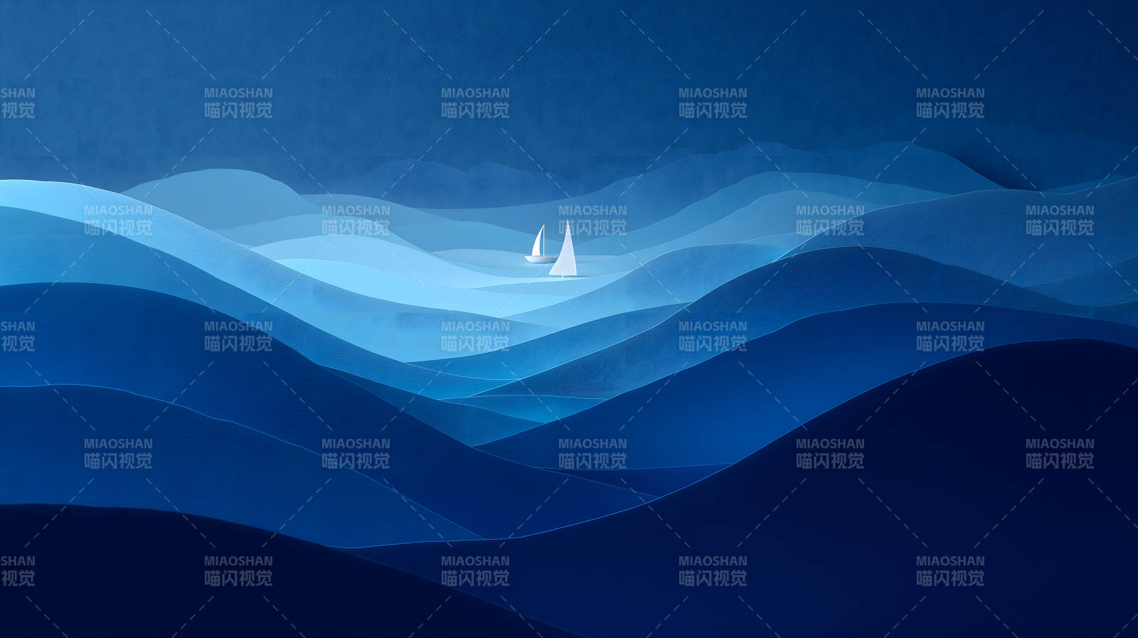 藍海揚帆靜謐悠遠-圖片