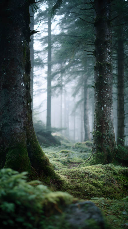 迷霧森林幽深靜謐-圖片