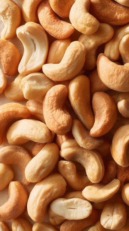 美味的烤腰果特寫-圖片