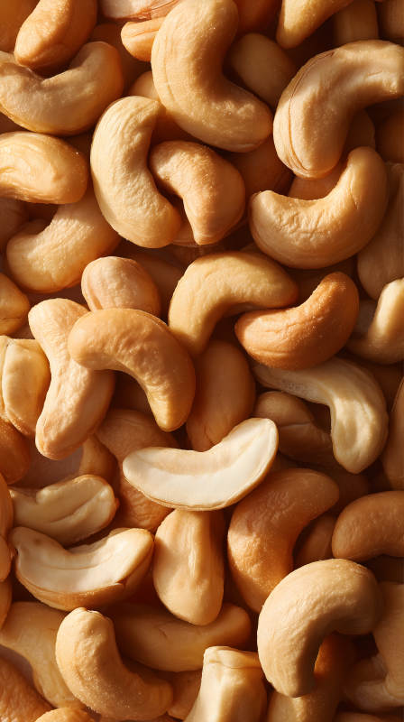 飽滿的腰果特寫-圖片