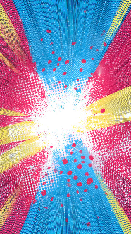 彩色漫画爆炸冲击-图片