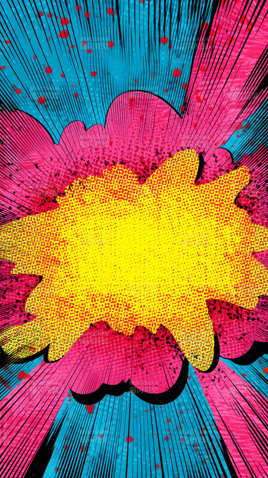 漫畫爆炸抽象設計-圖片