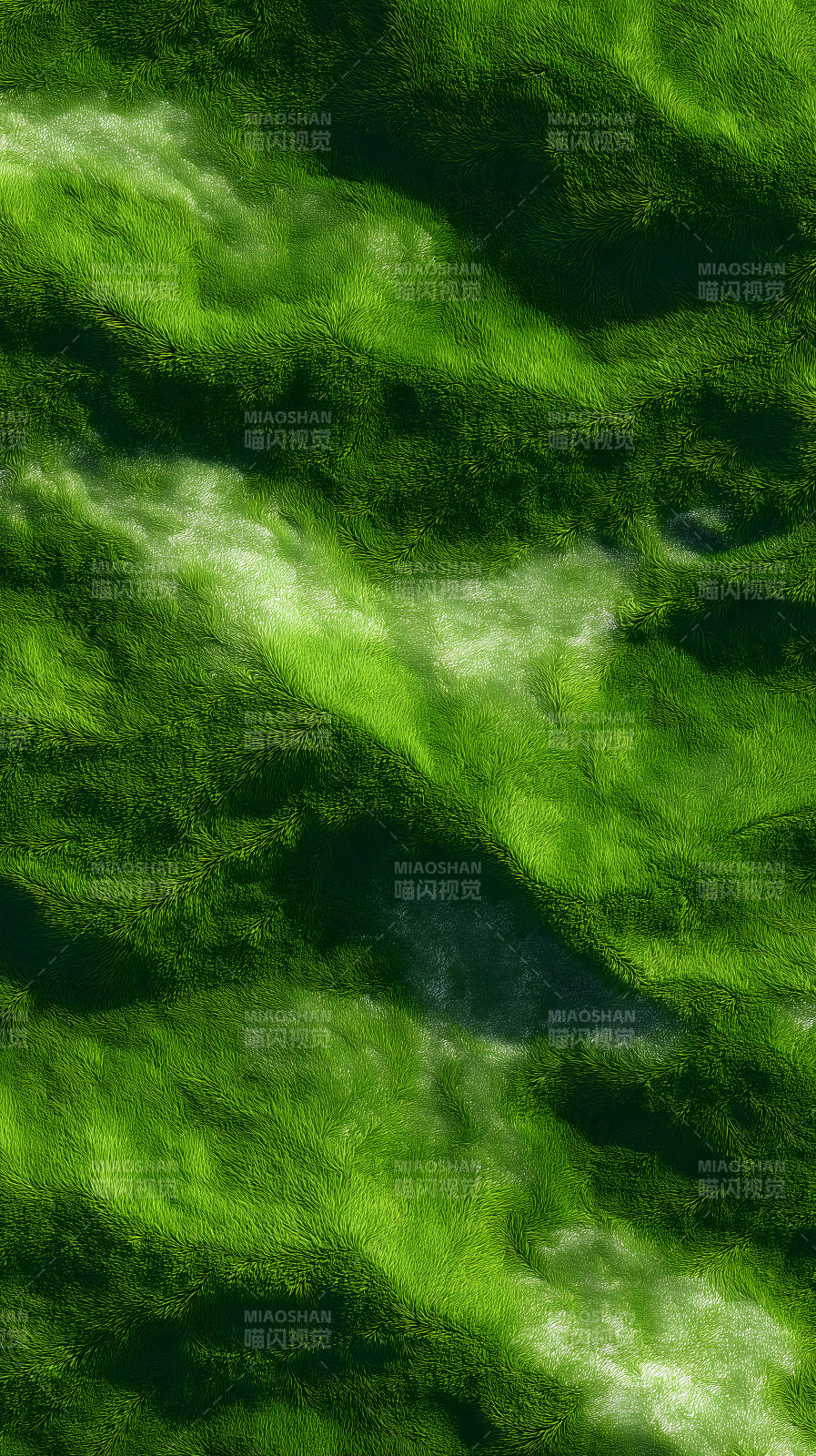 綠草地抽象景觀-圖片