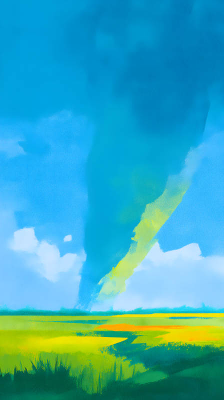 天空草原風(fēng)暴景象-圖片