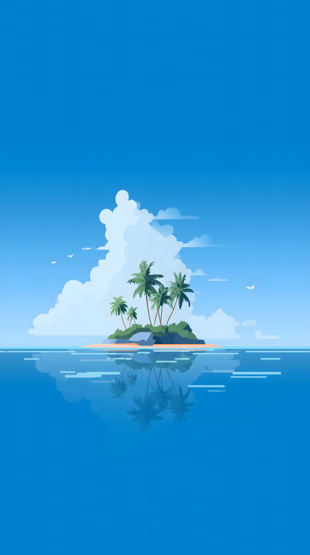 孤島椰樹風(fēng)光優(yōu)美-圖片