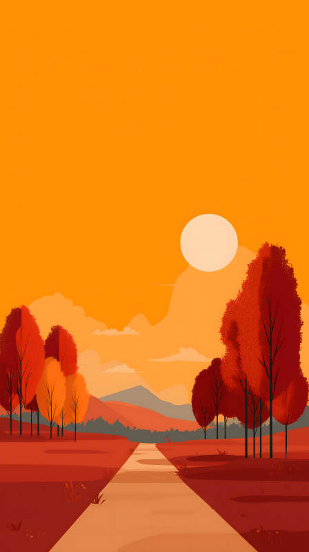 秋日風景溫暖舒適-圖片