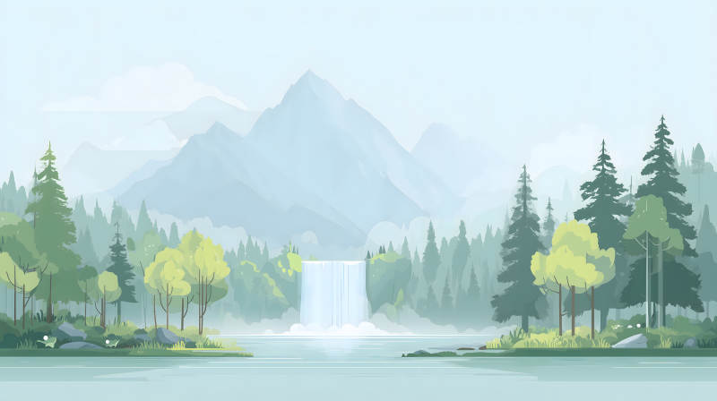 山水風(fēng)光繪畫風(fēng)景圖-圖片