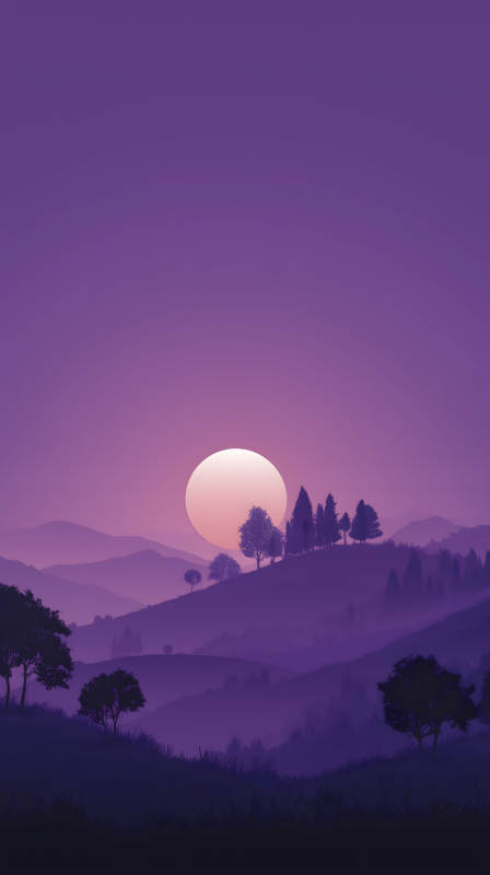 紫霞山巒夕陽無限好-圖片