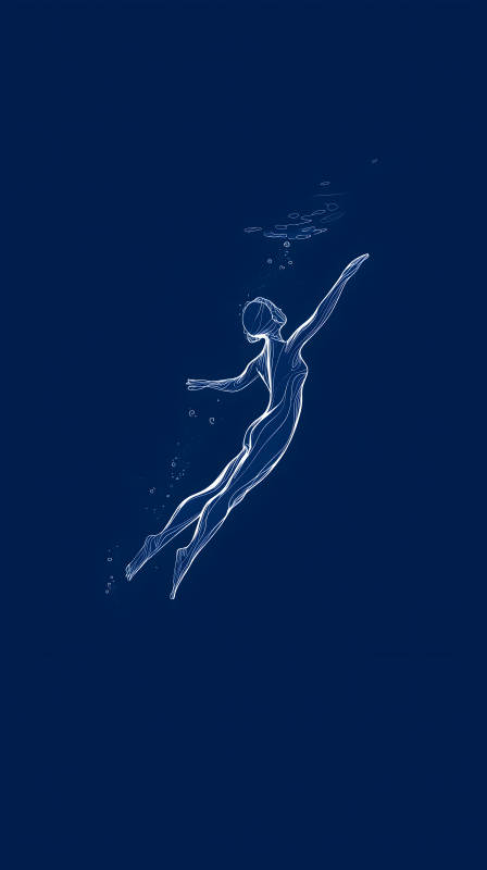 水中女子優美姿態-圖片