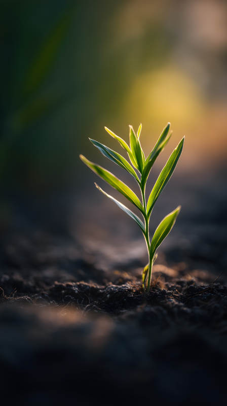 嫩芽破土而出充滿生機(jī)-圖片