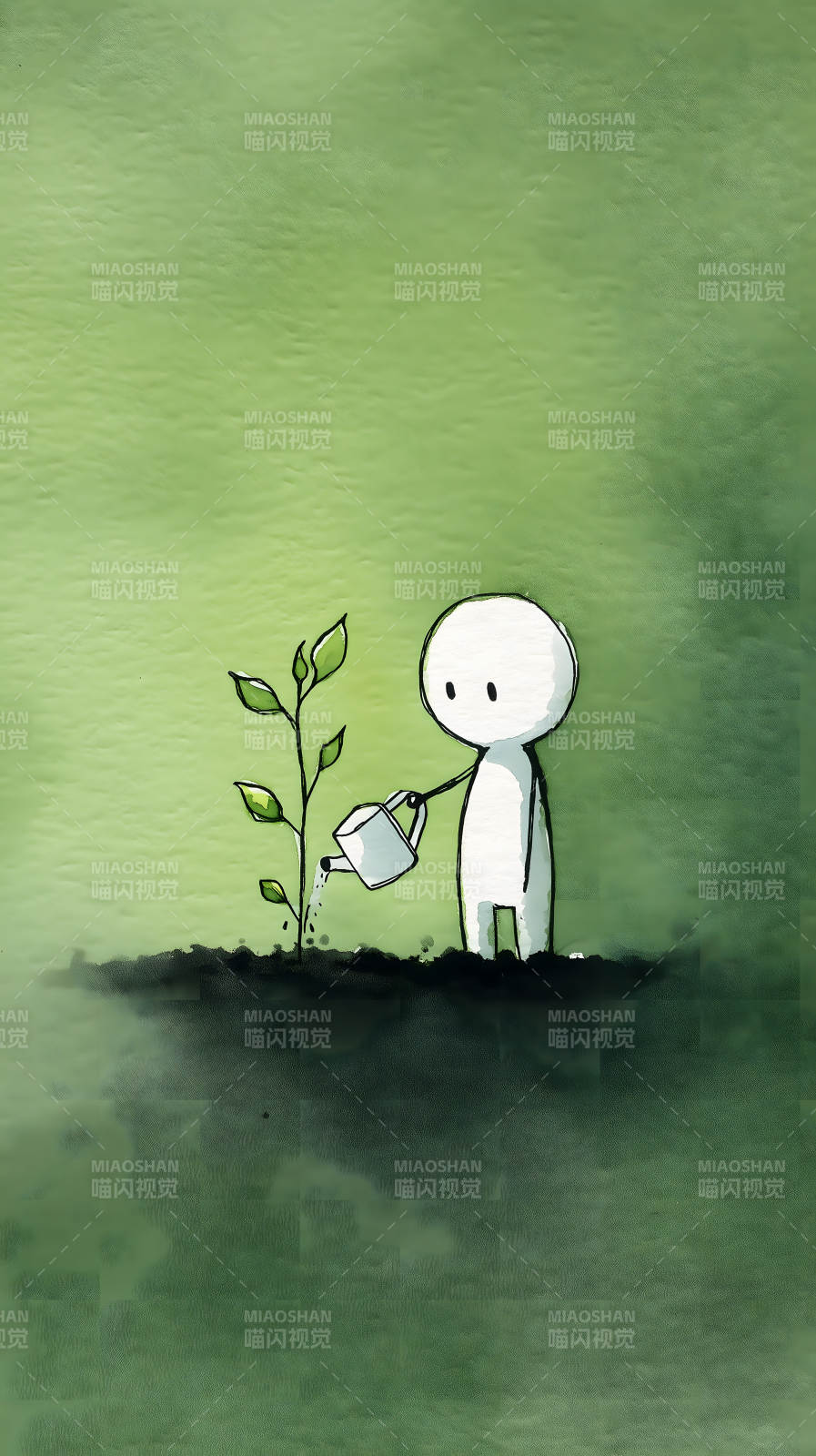 澆灌幼苗茁壯成長(zhǎng)-圖片