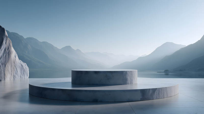 山水舞臺展示空間-圖片