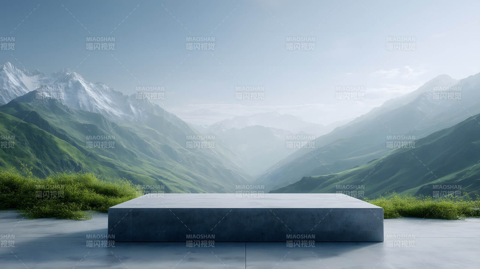 山脈展示臺靜謐壯麗-圖片