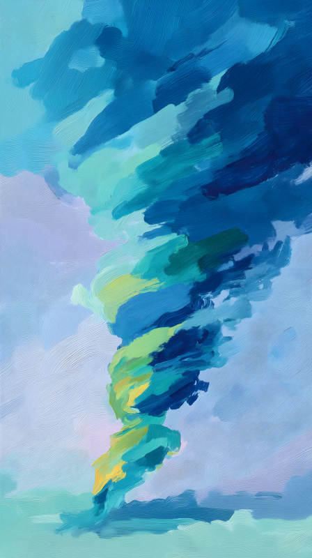 抽象藍調旋風-圖片